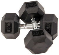 Thumbnail for 1441 Fitness  Rubber Hex Dumbbells - (Sold In Pair) | Weight in LBS