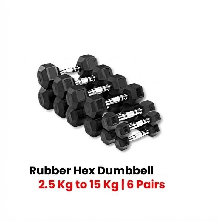 SQR01 Squat Rack Home Gym Bundle Offer  - 2 - Hex Dumbbell Set