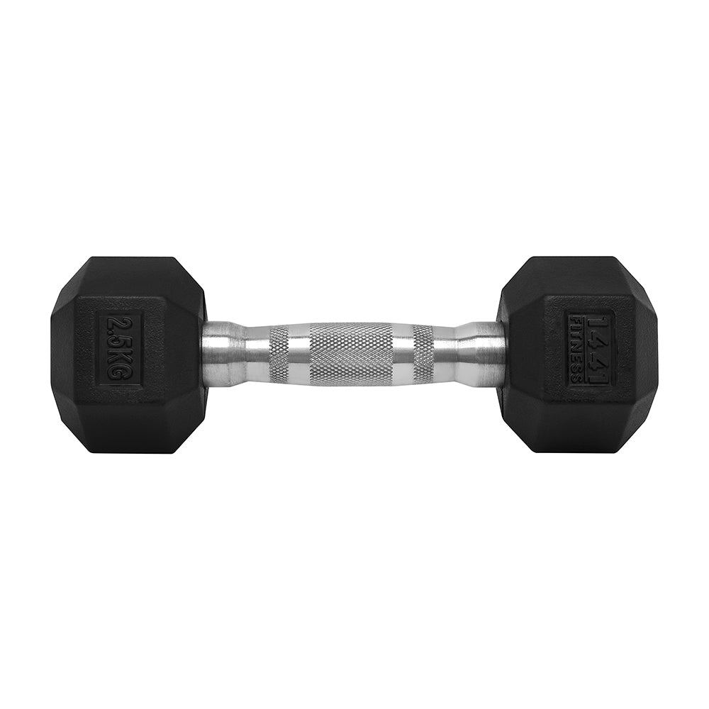 1441 Fitness Rubber Hex Dumbbells Set  2.5 - 50 kg ( 20 Pairs)- COMBO12