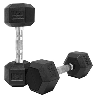 1441 Fitness Rubber Hex Dumbbells (2.5kg - 50kg) - Sold In Pairs (2 pcs)