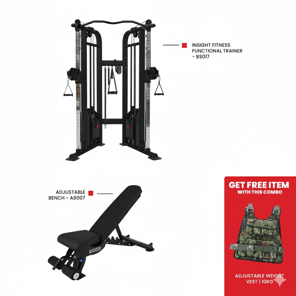 Insight Fitness Functional Trainer - BS017 Adjustable Bench FID - A8007