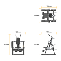 Thumbnail for Insight Abdominals Crunch - SH025 with dimensions labeled on a white background