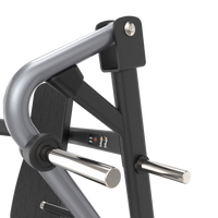 Thumbnail for Close-up of a black and silver gym machine component on a white background