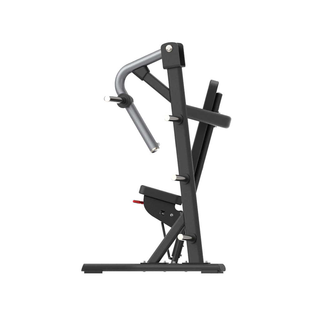 Black and silver gym machine on a white background