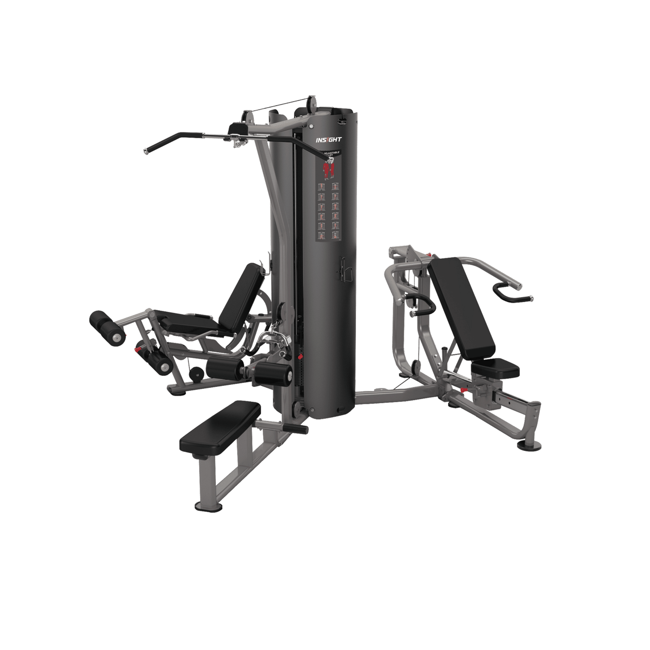 Insight Fitness 3 Station Multi Gym BS004 on a transparent background