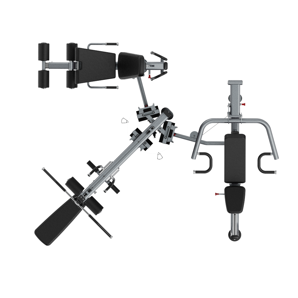Insight Fitness 3 Station Multi Gym BS004 with multiple attachments on a white background