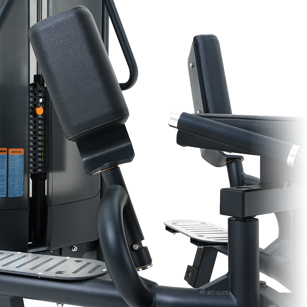 Close-up of Insight Fitness Abduction/Adduction - BE8020 with arm pads on a white background