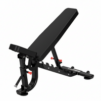 Thumbnail for Black adjustable weight bench on a white background