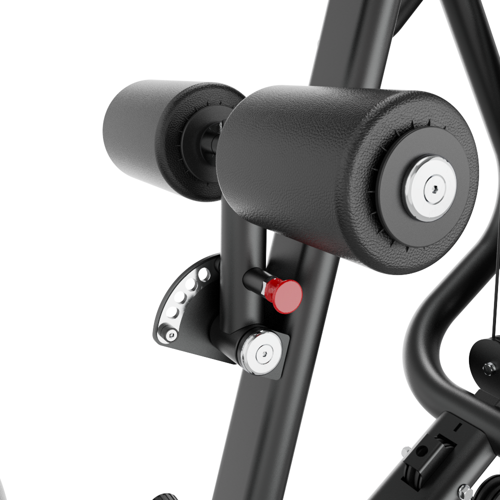 Close-up of a Insight Fitness Adjustable Pull down & Row - SA041 handlebar with a white background