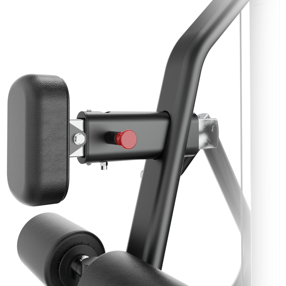 Close-up of a Insight Fitness Adjustable Pull down & Row - SA041 control panel on a white background