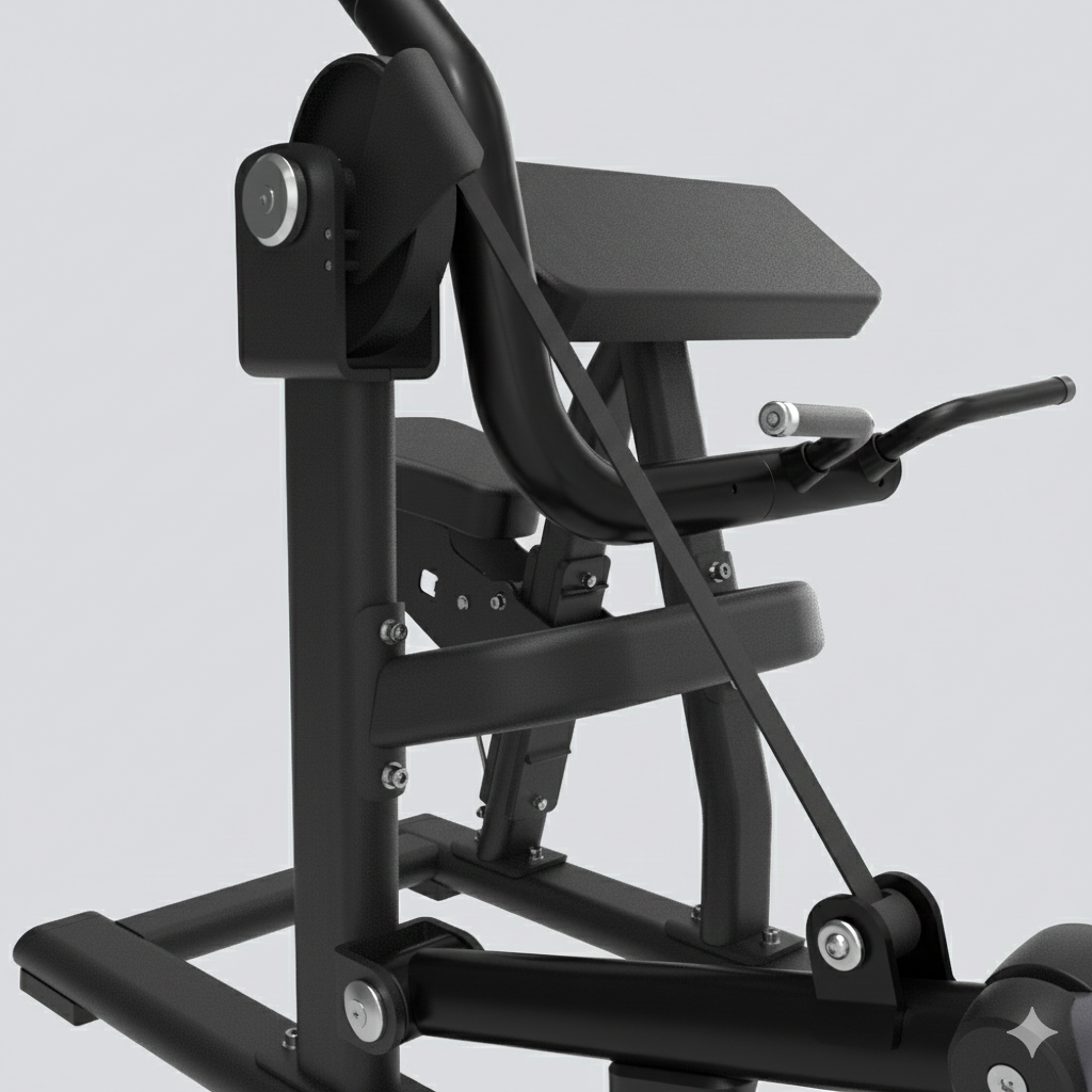 Insight Fitness Biceps Curl - SH018 with black and gray design on a white background