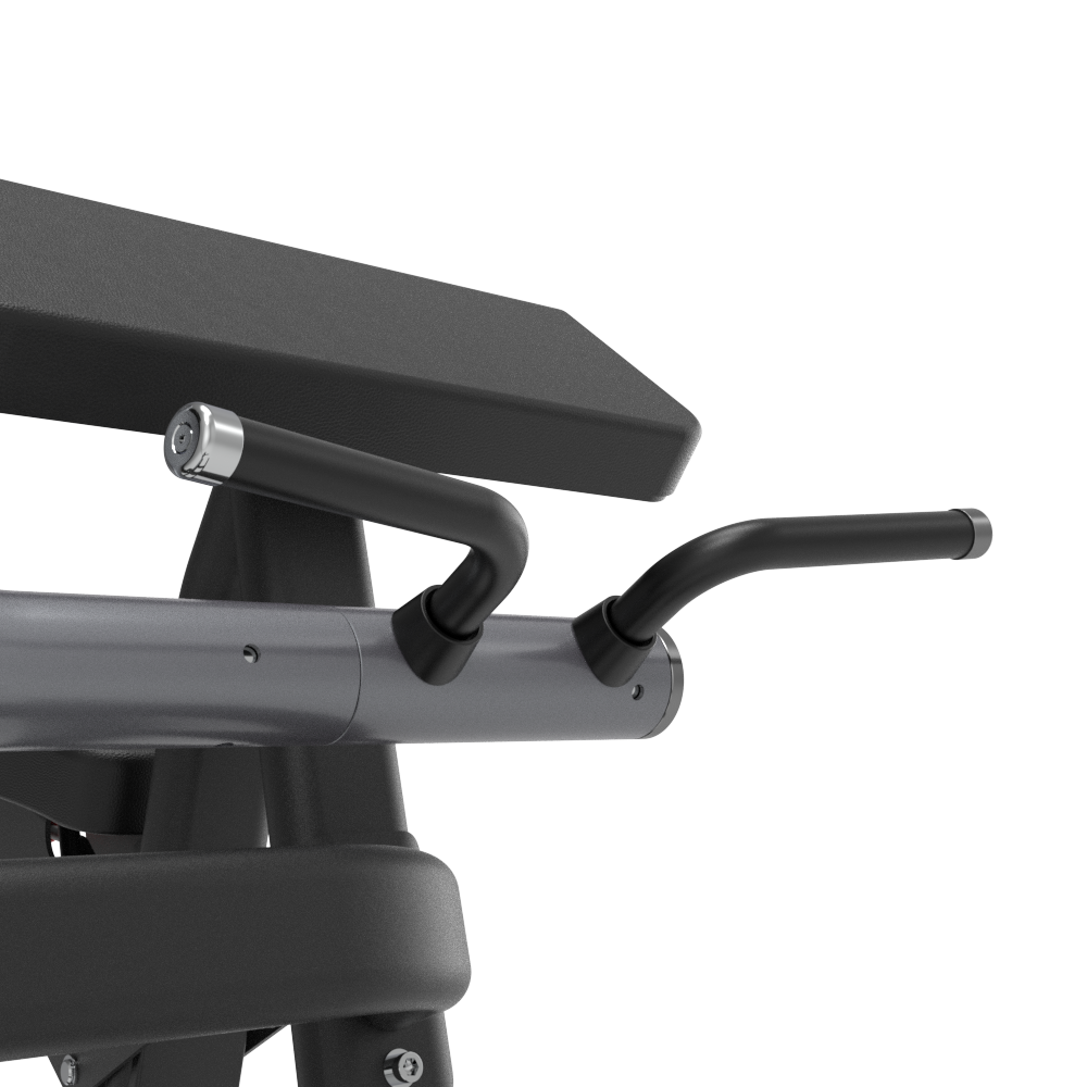 Close-up of aInsight Fitness Biceps Curl - SH018 machine with handlebars on a white background