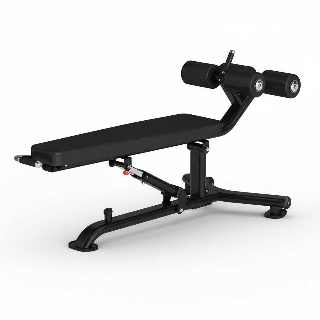 Insight Fitness Decline Adjustable Bench - DR025 with adjustable backrest on a white background