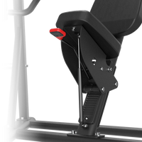 Thumbnail for Insight Fitness Decline Chest Press - SH012 attachment with red lever on a white background