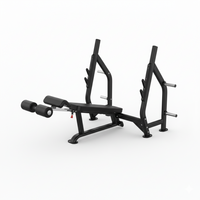 Thumbnail for Insight Fitness Decline Olympic Bench - DR006 with leg extension and curl attachment on a white background