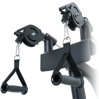 Thumbnail for Insight Fitness Dual Pulley Lat Pulldown - BE8011 pulley system on a white background