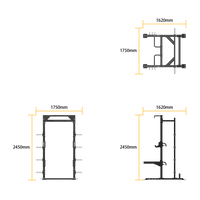 Thumbnail for Insight Fitness Half Rack - SH010 Dimensions of a fitness power rack with measurements in millimeters.
