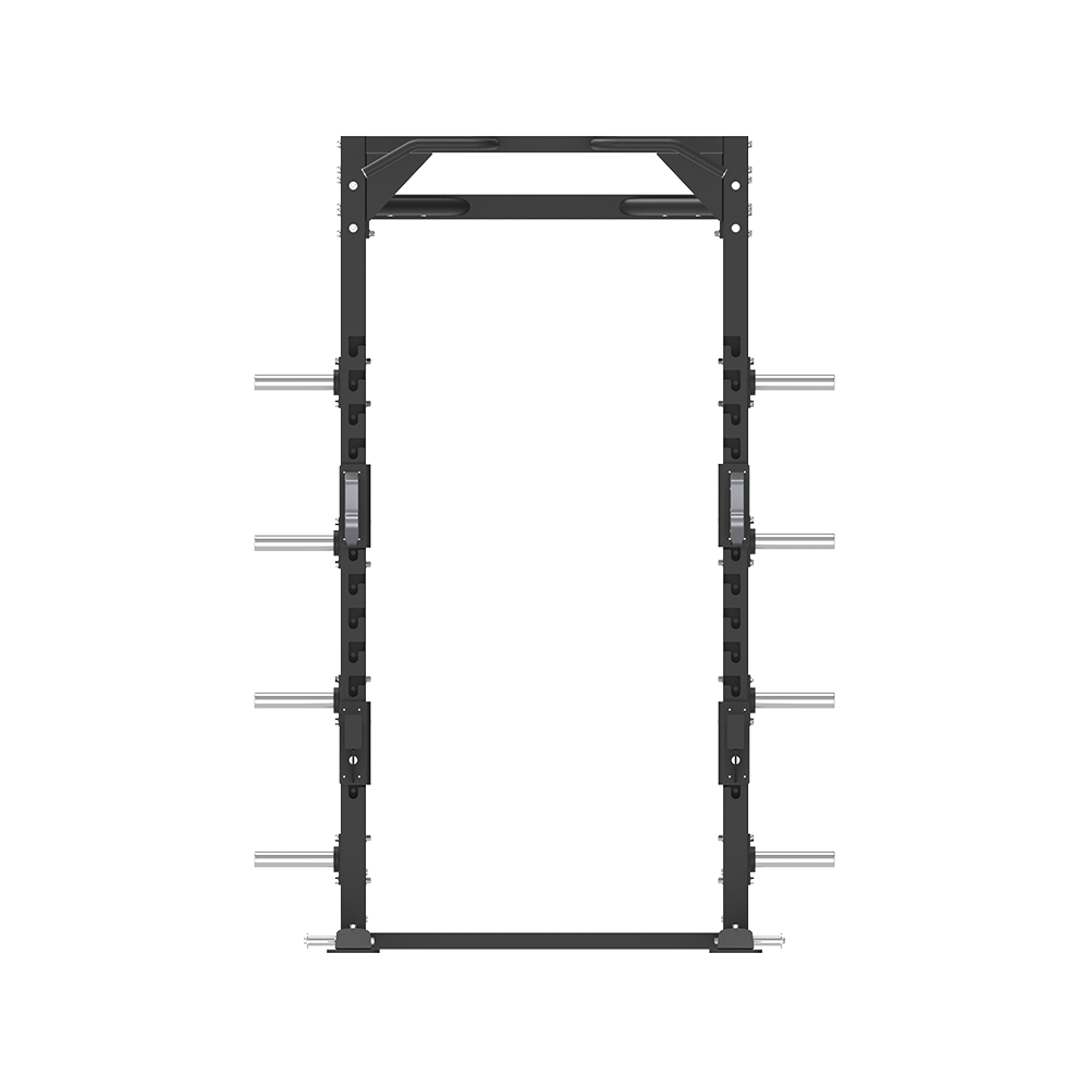 Insight Fitness Half Rack - SH010 Black metal power rack on a white background