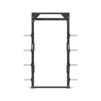 Thumbnail for Insight Fitness Half Rack - SH010 Black metal power rack on a white background
