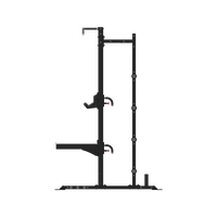 Thumbnail for Insight Fitness Half Rack - SH010 Black metal squat rack on a white background