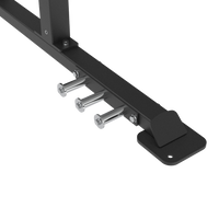 Thumbnail for Insight Fitness Half Rack - SH010 Black metal bracket with three silver hooks on a white background