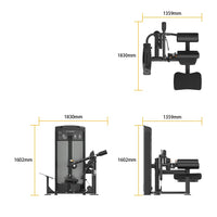 Thumbnail for Insight Fitness Hip Thruster - BE8022 with dimensions labeled on a white background