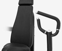 Thumbnail for Insight Fitness ISO Lateral Chest Press - BE8001 chair with headrest and armrests on a white background
