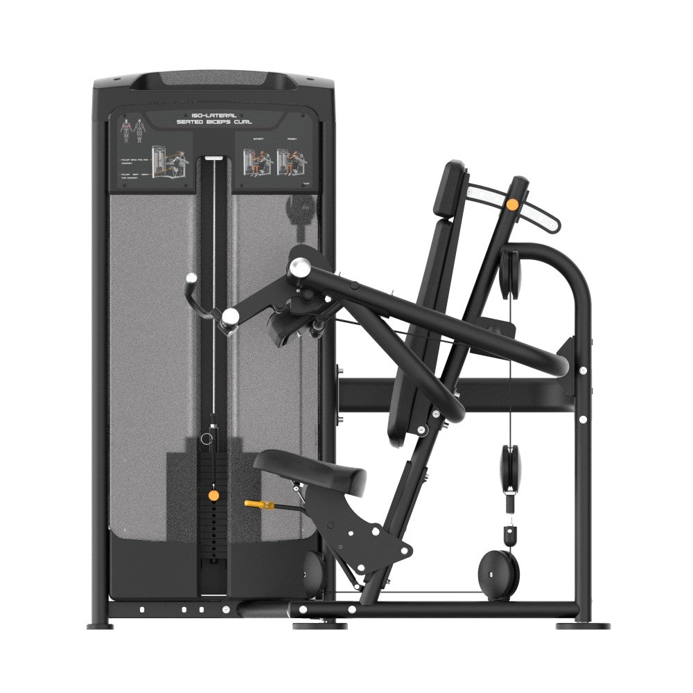 Insight Fitness Iso-Lateral Seated Biceps Curl - BE031 with digital display on a white background