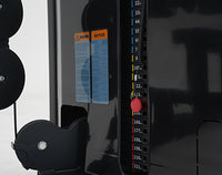 Thumbnail for Close-up of a Insight Fitness Lat Pull Down and Mid Row - SA026 with various buttons and labels on a dark background
