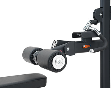 Insight Fitness Lat Pull Down and Mid Row - SA026 with weight plates on a white background