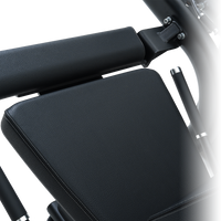 Thumbnail for Close-up ofInsight Fitness Leg Curl/Extension - BE8025 seat with armrests on a white background