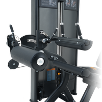 Thumbnail for Insight Fitness Leg Curl/Extension - BE8025 with black frame and control panels on a white background
