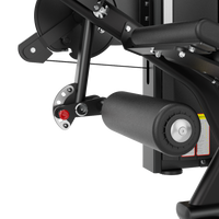 Thumbnail for Close-up of a Insight Fitness Leg Curl / Extension - SA037 component with wheels on a white background
