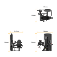 Thumbnail for Insight Fitness Leg Curl / Extension - SA037 with dimensions labeled on a white background