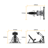 Thumbnail for Insight Fitness Leg Press - SH008 with dimensions labeled on a white background