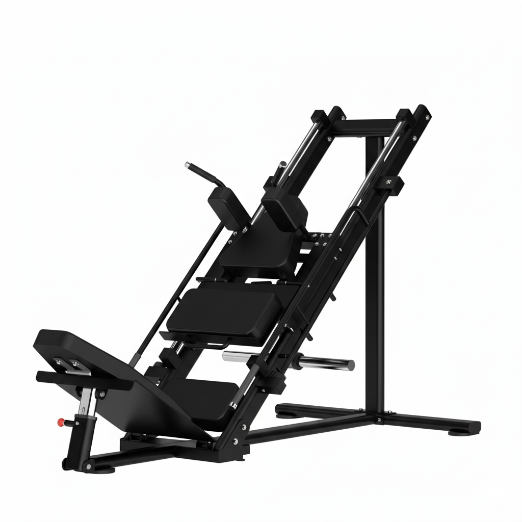 Black gym machine on a white background