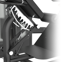 Thumbnail for Close-up of a black metal frame with a white accent on a white background