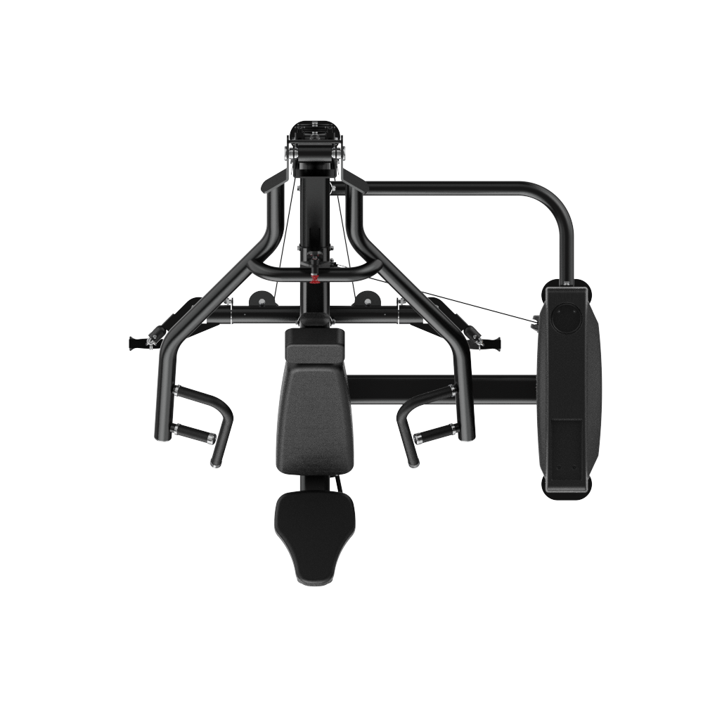 Insight Fitness Multi Chest Press - SA043 frame with wheels on a white background