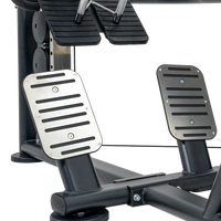 Thumbnail for Close-up of aInsight Fitness Multi Pulley Row - BE8005 with foot platforms on a white background