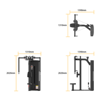 Thumbnail for Insight Fitness Pec Fly / Rear Delt - SA003 with dimensions labeled on a white background