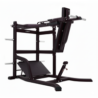 Thumbnail for Insight Fitness Pendulum Squat - SH033 with adjustable height settings and a weight plate storage area.