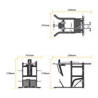Thumbnail for Insight Fitness Pendulum Squat - SH033 dimensions
