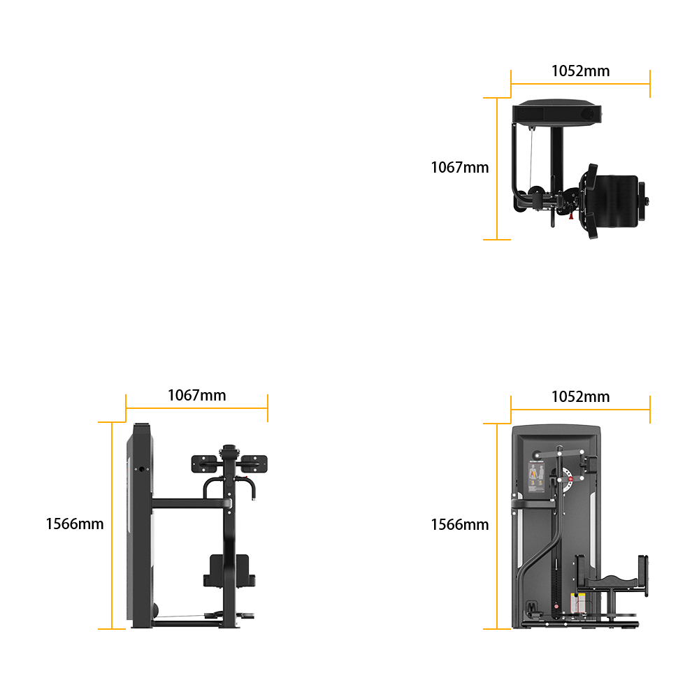 Insight Fitness Rotary Torso - SAO10 with dimensions labeled on a white background