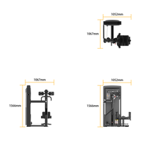 Thumbnail for Insight Fitness Rotary Torso - SAO10 with dimensions labeled on a white background