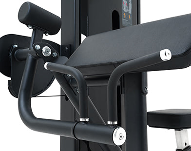 Close-up of a Insight Fitness SA Series Biceps Curl - SA006E component on a white background