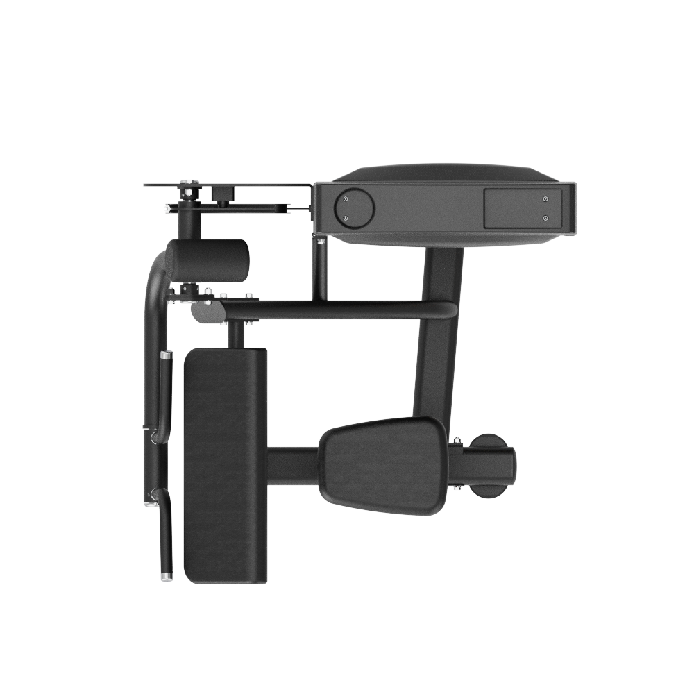 Insight Fitness SA Series Biceps Curl - SA006E Black metal stand with adjustable arm on a white background