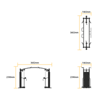 Thumbnail for Dimensions of aInsight Fitness SA Series Cable Crossover - SA022 on a white background
