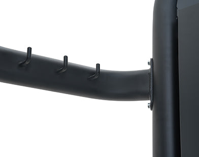 Insight Fitness SA Series Dual Adjustable Pulley - SA021 black metal bar with hooks on a white background