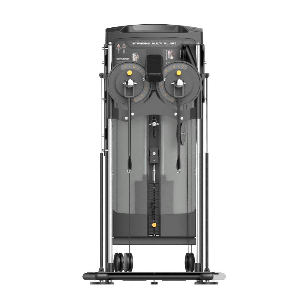 Insight Fitness Standing Multi Figsht - RE8034 with pulleys on a white background