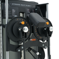 Thumbnail for Close-up of Insight Fitness Standing Multi Figsht - RE8034 with pulleys and control knobs on a white background